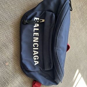 Balenciaga Navy/Red Wheel Hip Bag